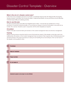 Disaster Control Template - Overview - Ecclesiastical Insurance