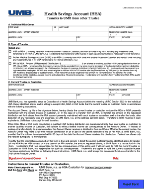 Health Savings Account Transfer Form