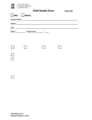 HCM Vendor Form