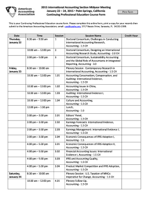 Continuing Professional Education Course Form