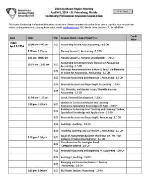 Continuing Professional Education Course Form