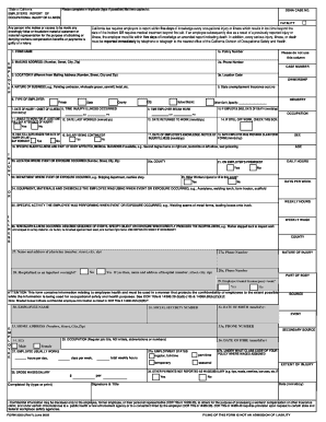 California Employer's Report of Occupational Injury or Illness