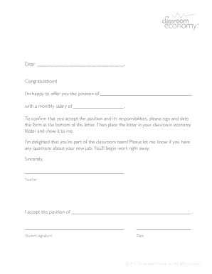 Offer Letter Format For Employee from www.pdffiller.com