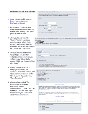 1098-T Form Access Instructions