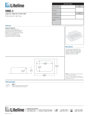 Vapour Barrier Extender Installation Form