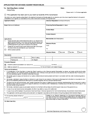 Advance Against Receivables Application
