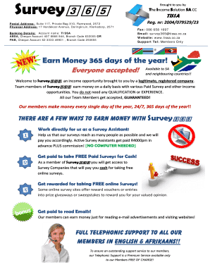 Survey365 Membership Application Form