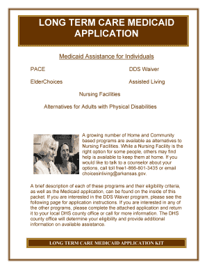 Arkansas Long Term Care Medicaid Application