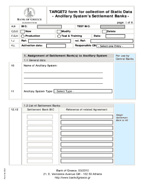 TARGET2 Static Data Collection Form