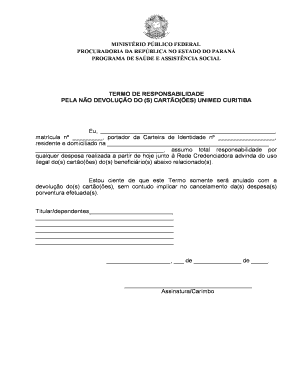 Termo de Responsabilidade