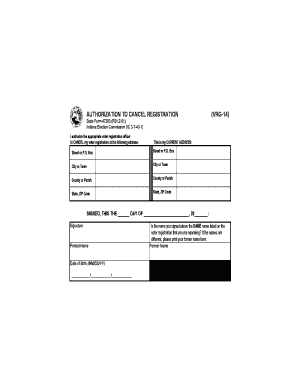 Authorization to Cancel Registration