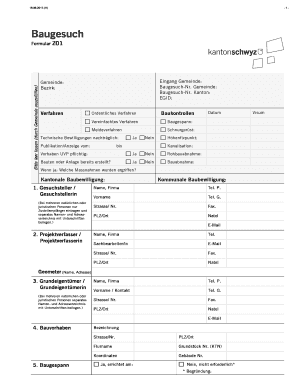 Baugesuch Formular Z01