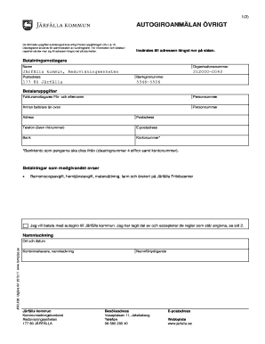 Autogiro Payment Authorization Form