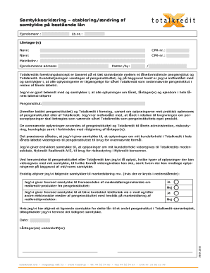 Loan Consent Form