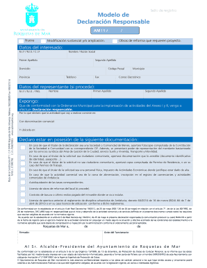 Modelo de Declaración Responsable