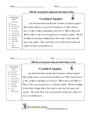 fillable online candied apples candied apples worksheet library fax email print pdffiller