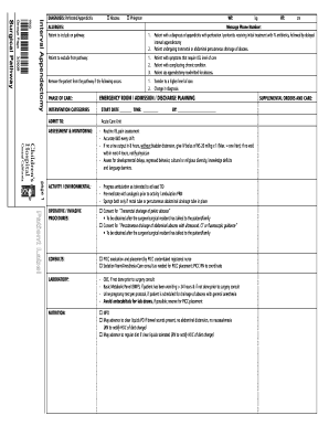 Interval Appendectomy Surgical Pathway