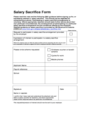 Salary Sacrifice Form