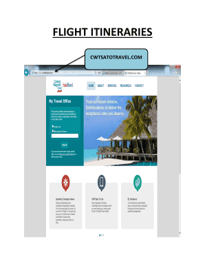 Military Travel Itinerary Request Form