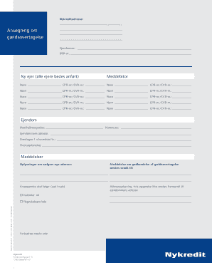 Debt Transfer Application Form