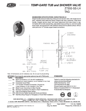 TEMP-GARD TUB and SHOWER VALVE Z7200-SS - MJB Sales Inc
