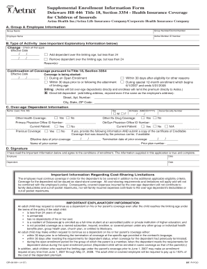 Supplemental Enrollment Information Form