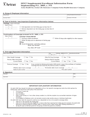 HINT Supplemental Enrollment Information Form