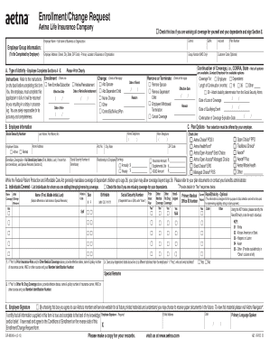 Aetna Enrollment Change Request Form