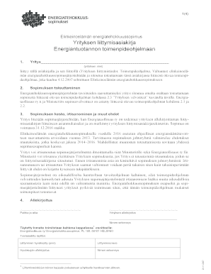 Finnish Energy Efficiency Agreement for Businesses