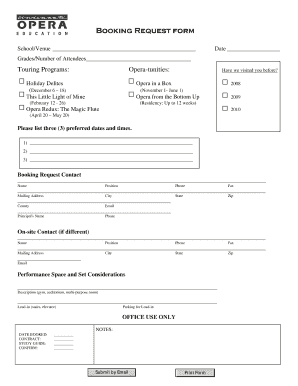 School Venue Booking Request Form