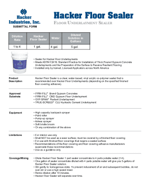 Hacker Floor Sealer Application Form