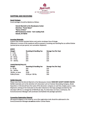 Shipping and Receiving Guidelines