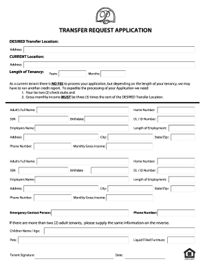 Transfer Request Application