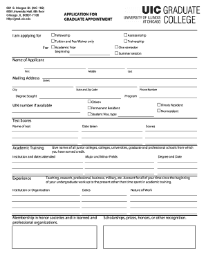 Graduate Appointment Application