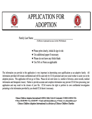 Application for Adoption