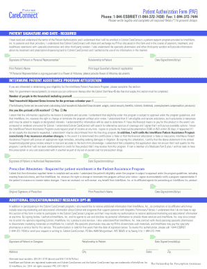 Patient Authorization Form for Esbriet CareConnect