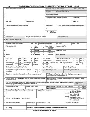 Workers Compensation First Report of Injury or Illness