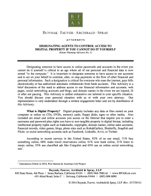 Digital Property Access Designation Form