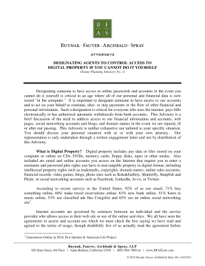 Digital Property Access Designation Form