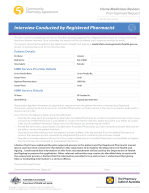 Home Medicines Review Prior Approval Request