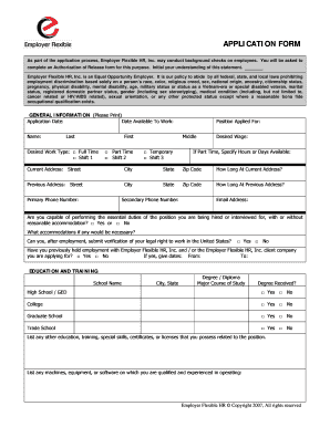 Employment Application Form