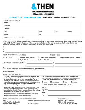 Official Hotel Reservation Form