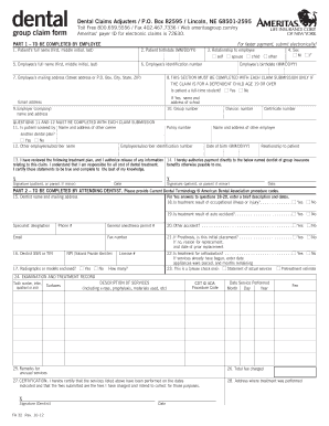 Ameritas Dental Claim Form