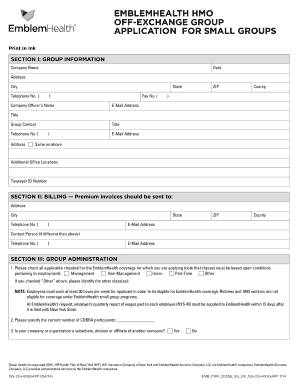EmblemHealth Small Group Application