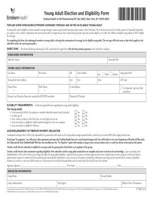 Young Adult Health Insurance Coverage Election Form
