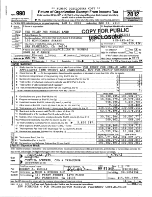 Form 990 2012