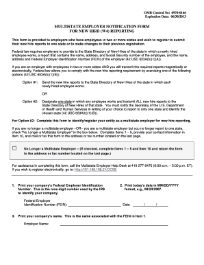 Multistate Employer Notification Form