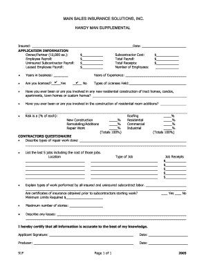Contractor Application Form
