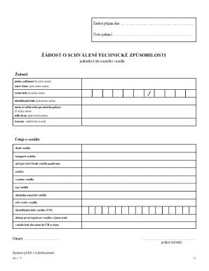 Application for Approval of Imported Vehicle Technical Suitability