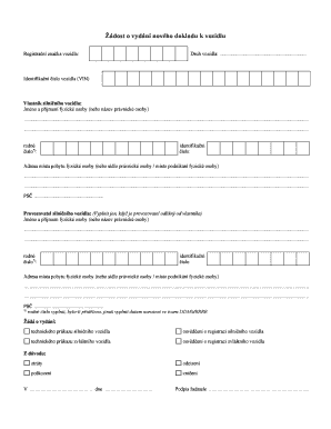 Vehicle Document Issuance Request